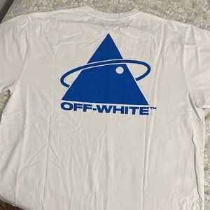 off white triangle planet t-shirt